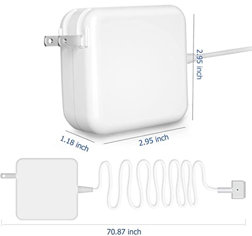 Mac Book Air Charger, Replacement AC 45W T-tip Power Adapter Laptop Charger for Mac Book Air 11-inch and 13-inch After Mid 2012(Applicable to 2012-2017 Not for After 2018)