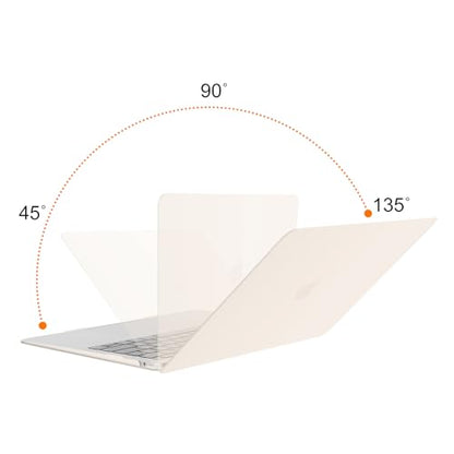 MOSISO Compatible with MacBook Air 13 inch Case M1 2021 2020 2019 2018 | A2337 A2179 A1932, Protective Hard Shell&Keyboard Cover&Screen Film&Pouch for MacBook Air 13.3 inch Case, Beige - color: Beige