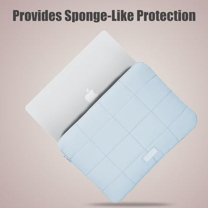 Puffy Laptop Sleeve 14 Inch Matte Blue, Waterproof Carrying Case Bag for Women, Fluffy Computer 14 HP Case, Compatible with MacBook Pro 14 Inch, MacBook Air M2 M1, Asus/Dell XPS/Lenovo - color: Matte Blue, size: 14-inch