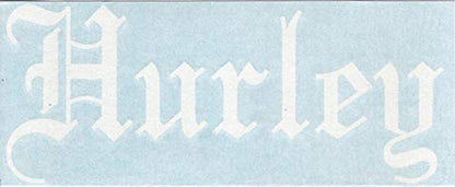 Hurley - City Town Village County New York Old English Letters Car Truck Van Moped Helmet Hard Hat Auto Automotive Craft Cup Tumbler Laptop Vinyl Decal Bumper Window Wall Sticker 18927