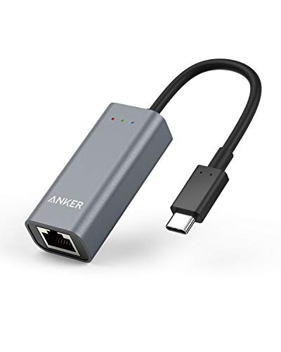 Anker USB C to Ethernet Adapter, Portable 1-Gigabit Network Hub, 10/100/1000 Mbps, for MacBook Pro, iPad Pro 2019/2018, ChromeBook, XPS, Galaxy S9/S8, and More - color: Space Grey