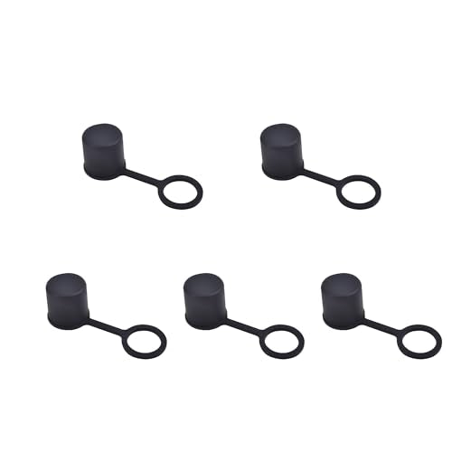 5 PCS BNC-B Port Anti-dust Plugs, Silicone Covers Caps Stoppers, Port Protector for Laptop, Phone, ID; 0.35" - size: BNC-B/Black/5 PCS