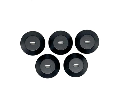 Adhesive Security Plate with Slot for Cables to Lock Down Laptops, Tablets, Monitors and Other Devices (Black 5Pack)