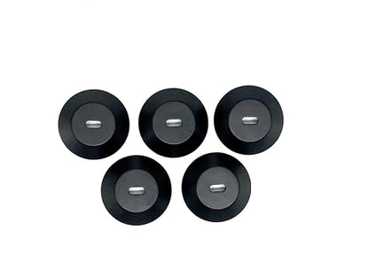 Adhesive Security Plate with Slot for Cables to Lock Down Laptops, Tablets, Monitors and Other Devices (Black 5Pack)