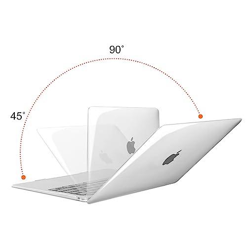 MOSISO Compatible with MacBook Air 13 inch Case 2022 2021 2020 2019 2018 Release A2337 M1 A2179 A1932 Touch ID, Plastic Hard Shell Cover Compatible with MacBook Air 13.3 inch Case, Transparent - color: Transparent