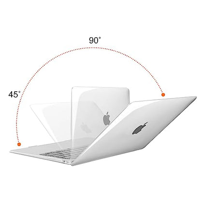 MOSISO Compatible with MacBook Air 13 inch Case 2022 2021 2020 2019 2018 Release A2337 M1 A2179 A1932 Touch ID, Plastic Hard Shell Cover Compatible with MacBook Air 13.3 inch Case, Transparent - color: Transparent