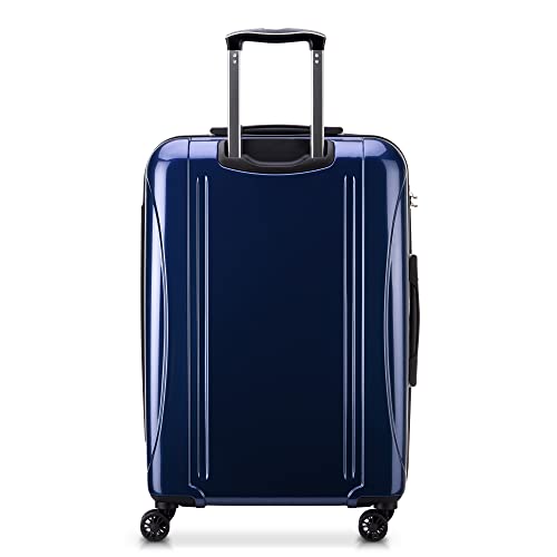 DELSEY PARIS Helium Aero Hardside Expandable Luggage with Spinner Wheels, Blue Cobalt, Checked-Medium 24 Inch - color: Blue Cobalt, size: Checked-Medium 24 Inch