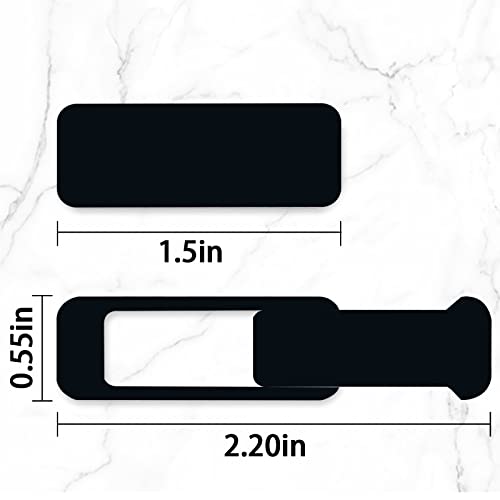 Webcam Cover, 3 Pieces, Laptop Camera Cover, Privacy Shielding Capacity is Twice as Big as The Traditional, Suitable for Computer Mobile Phones, laptops, Tablets and so on (Black) - color: black