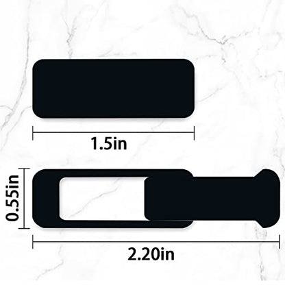Webcam Cover, 3 Pieces, Laptop Camera Cover, Privacy Shielding Capacity is Twice as Big as The Traditional, Suitable for Computer Mobile Phones, laptops, Tablets and so on (Black) - color: black