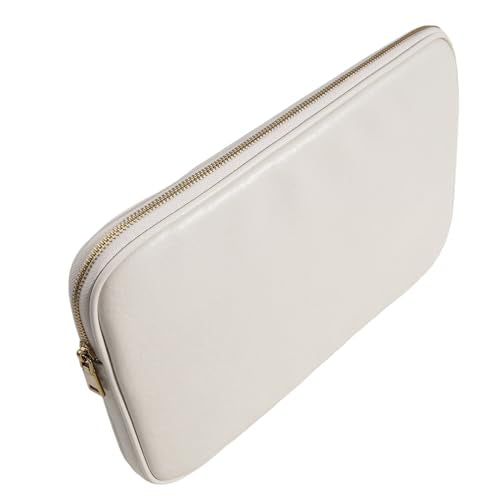 PU Leather Padded Laptop Sleeve Bag 14Inch Compatible with New MacBook Pro 14，Surface Laptop 13.5, Surface Pro 10 with Charger Pouch Color White - color: White, size: MacBook Pro 14"