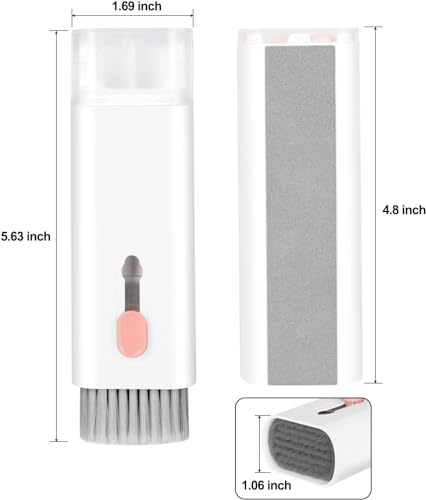 7-in-1 Electronic Cleaner Kit,Keyboard Cleaner,Laptop Cleaner Kit for Monitor, Cell Phone, Headset, Laptop Camera Lens (Pink) - color: Pink