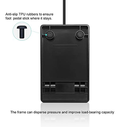 USB Foot Pedal PC Single Foot Switch Foot Control Keyboard Mouse Programmable Keyboard for Video Game Office Work Page Turner
