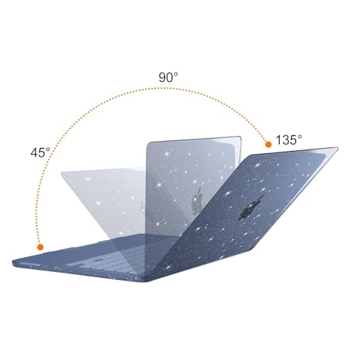 MOSISO Glitter Cover Compatible with MacBook Neo Case 13 inch 2026 Release Model A3404 with A18 Pro Chip, Crack-Resistant Protective Sparkly Hard Shell Case&Keyboard Cover&Screen Film, Indigo - color: Indigo