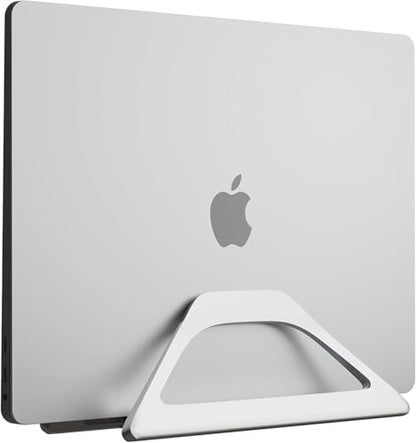 Aluminum Vertical Laptop Stand with Gravity Auto-Lock – Adjustable Laptop Holder Vertical fits MacBook Pro/Air, Chromebook & Gaming Laptops up to 17.3" – Space-Saving Desktop Dock - Silver - color: Silver
