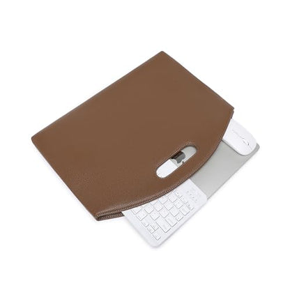 Official Document Computer Bag Stylishly Sleek with Multiple Compartments and Easy to Carry Design - color: Toffee Brown/Pu