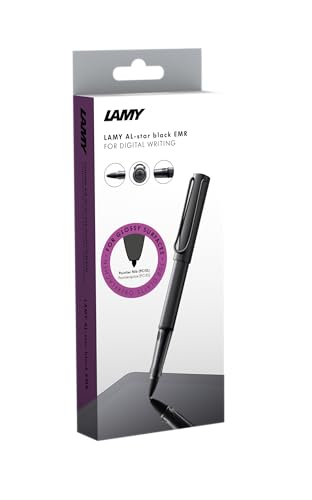 Lamy AL-Star EMR Pen - Digital Writing Pen, Classic Design, Light, Resistant Aluminum Stylus Pen For Touchscreen, Wireless and Battery Free - All Black Touch Screen Pen