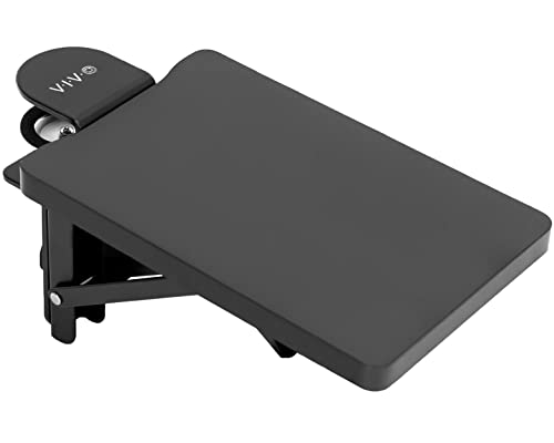 VIVO Clamp-on 6 x 9 inch (11 Including Clamps) Desk Extender, Wrist Support, Armrest Tray, Table Mount for Sit Stand Desks, Black, DESK-EXT09 | Wrist Support, Armrest Tray, Table Mount for Sit Stand Desks - size: 6 x 9 inch, style: Extender