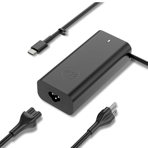 65W 45W Type C Laptop Charger Fit for Dell Latitude 7430 5400 Inspiron 13 | 65W PD Fast Charging | Multiple Protection | Wide Compatibility | Smart Temperature Control | Compact Design | Power Supply