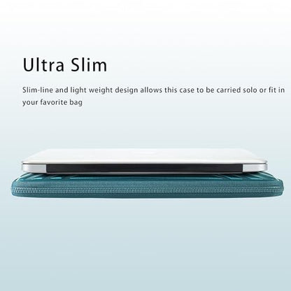 DOMISO 15.6 Inch Laptop Sleeve Case, Shockproof Waterproof Soft EVA Protective Bag with Handle, Lightweight Carrying Case for MacBook, Dell, HP, Lenovo, ASUS,Teal - color: Teal, size: 15 - 15.6 Inch