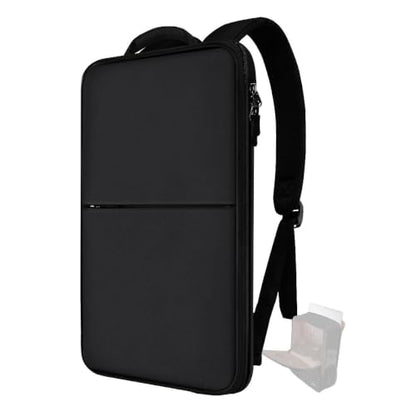Slim & Expandable Laptop Backpack 17 inch Travel Business Backpack Water Resistant Daypack Bookpack for Most 17 inch NoteBooks，Black - color: Black