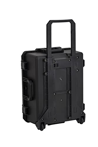 MEIJIA Premium Waterproof Rolling Hard Camera Case,Hard Protective Case with customizable fit foam and wheels,Full Protection with Light&Convenient Design,Elegant Black (24.6"X19.7"X11.7") - size: 24.6"X19.7"X11.7"