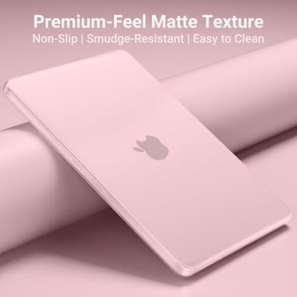 MOSISO Compatible with MacBook Neo Case 13 inch 2026 A3404 A18 Pro Chip | 4 in 1 Kit Ultra-Thin Exact-Fit Scratches&Fingerprints Resistant Protective Hard Shell Matte Case Cover, Blush Clear - color: Blush Clear