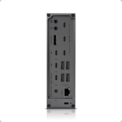 CalDigit TS5 PLUS - Thunderbolt 5 Dock - 20 Port, 10Gb Ethernet, 140W dedicated host Charging, TBT-5 x 3, USB 10Gb/s x10, Dual USB Controllers, Up to Two 8K 60Hz Displays, 1.0m Braided Cable, 330W PSU - style: TS5 Plus