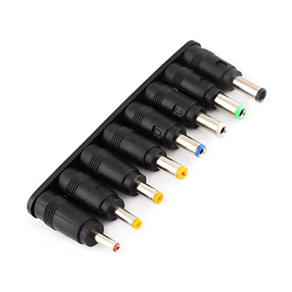 ZYAMY 8-in-1 Universal DC Plugs Power Adapter Conversion Head 5.5mm x 2.1mm Female to Male Power Supply Adapter Jack Connector Tips for Laptop