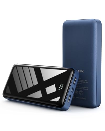 LOOPEAK Power Bank 50000mAh 22.5W Fast Charging Portable Charger, USB C Quick Charge with 3 Outputs & 2 Inputs, LED Display, Huge Capacity External Cell Phone Battery Pack for iPhone, iPad, Camping - color: Blue, size: 50000mAh