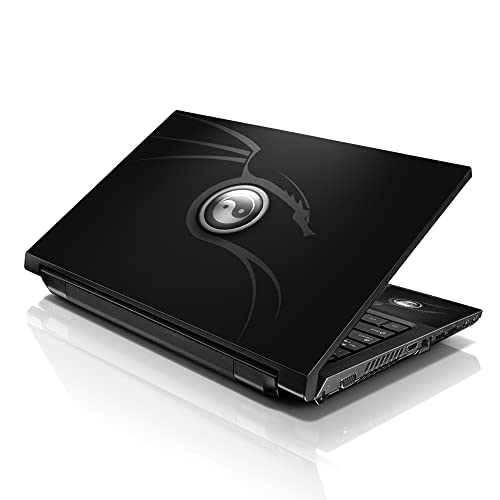 LSS 17 17.3 Inches Laptop Notebook Skin Sticker with 2 Wrist Pads - Reusable Cover Protector Vinyl Sticker Cover Decal Fits 17" - 19" HP Asus Acer Samsung - Ying Yang Dragon Pattern - color: Ying Yang Dragon, size: 17" - 19"