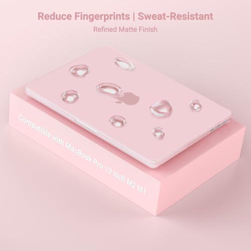MOSISO Compatible with MacBook Pro 13 inch Case M2 M1, Rose Quartz | Plastic Hard Shell Case Cover 2026-2016A2338 A2251 A2289 A2159 A1989 A1708 A1706 with/without Touch Bar - color: Rose Quartz