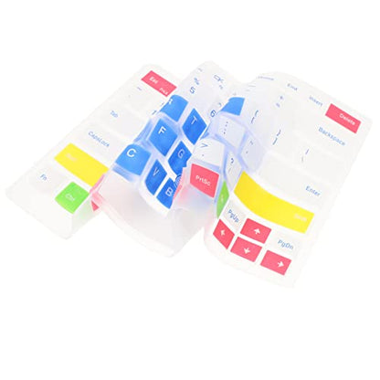 Angoily Keyboard Cover Skin Silicone Protector for Easy to Install Washable Keyboard Accessory