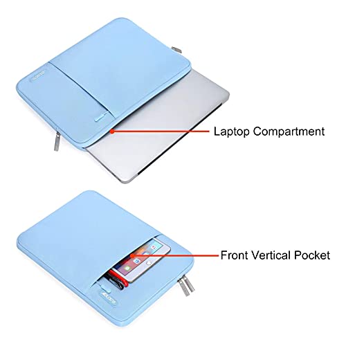 MOSISO Laptop Case 13 inch, Laptop Sleeve Bag with Pocket | Compatible with MacBook Neo A3404 2026/Air/Pro 13 M5/M4/M3/M2/M1 2026-2016, Polyester Vertical Computer Bag, Air Blue - color: Air Blue, size: 13 inch
