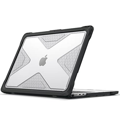 Fintie Case for MacBook Air 13.6 Inch A3449 A3240 A3113 A2681 (2022 2023 2024 2025 2026 Release) - Heavy Duty Rugged Hard Shell Case Cover for MacBook Air 13 Inch M2 M3 M4 M5 Chip, Clear - color: Clear