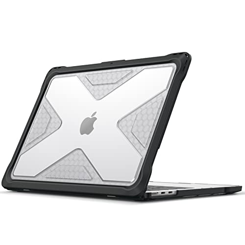 Fintie Case for MacBook Air 13.6 Inch A3449 A3240 A3113 A2681 (2022 2023 2024 2025 2026 Release) - Heavy Duty Rugged Hard Shell Case Cover for MacBook Air 13 Inch M2 M3 M4 M5 Chip, Clear - color: Clear