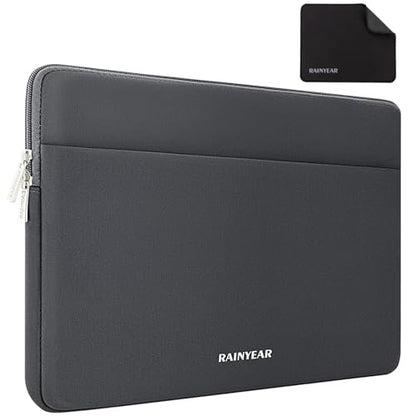 RAINYEAR Laptop Sleeve Case 13.3 Inch, Protective Portable Case with Front Pocket, Briefcase Handbag Laptop Bag Compatible with 13.3-14 Inch Laptop PC, 14 Inch MacBook Pro M5 M4 M3 M2 M1, Gray - color: Gray, size: 13.3-14 inch