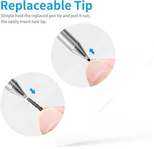 Active Stylus Pen for Dell 2 in 1 Laptop for Latitude 5285 5289 5290 7285 7390 7400, Inspiron 7420 7425, XPS 15 9570, Computer Touchpad Stylus (Check The Compatible List Before Purchase)