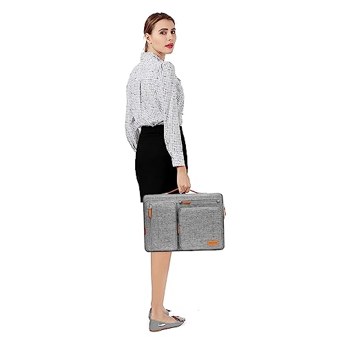 MOSISO 360 Protective Laptop Case 14 inch, 14 inch Laptop Sleeve | Compatible with HP Lenovo Dell ASUS Acer,HP Stream,Dell Latitude, Side Open Carrying Case with 4 Zipper Pockets, Gray - color: Gray, size: 14 inch