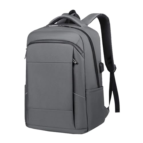 Business Trave Laptop Backpack Lightweight Anti-Theft Backpack with USB Charging Port Waterproof Computer Bag Casual Daypack - color: Gray