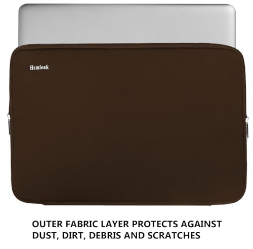 Laptop Sleeve Bag 14 inch, Shockproof Protective Computer Cover Flip Case Briefcase Carrying Bag Compatible with 14" HP, Lenovo, Asus, Acer, Notebook, Chromebook Computer, Brown - color: Brown, size: 14 Inch