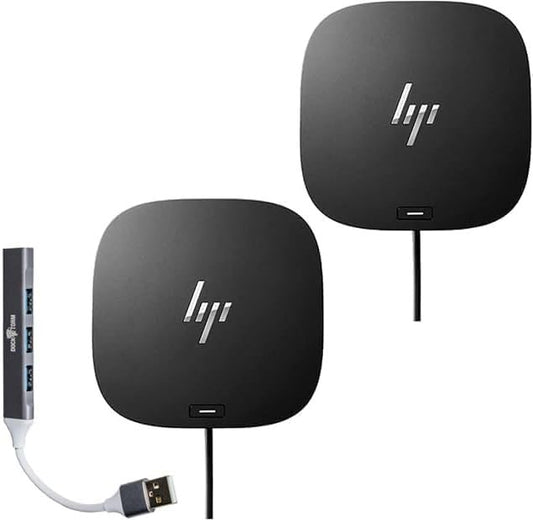 HP G5 Essential 11-in-1 USB-C Docking Station - Multiport Hub with HDMI, DisplayPort, RJ45, Works with USB-C Laptops, Bundled with Dockztorm USB Expander-2Pack - size: 2 Pack