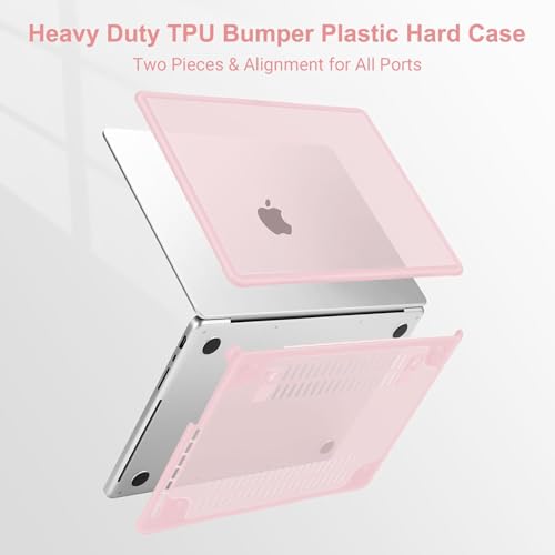 MOSISO Compatible with MacBook Pro 16 inch Case M5 M4 M3 M2 M1 2026-2021 | 4 in 1 Kit Heavy Duty Hard Shell Case with Fold Kickstand Cover for A3429 A3428 A3403 A3186 A2991 A2780 A2485, Pink - color: Pink
