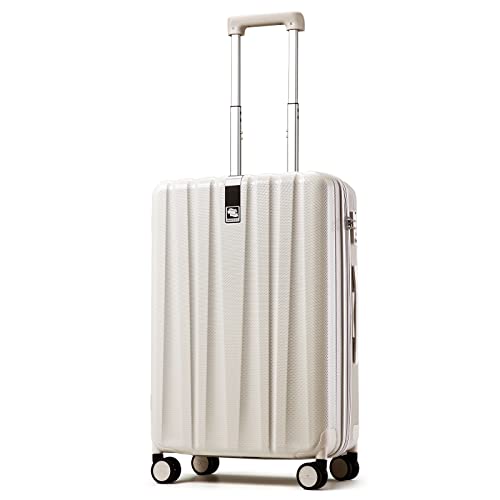 Hanke 20 Inch Carry on Luggage 22x14x9 Airline Approved Lightweight PC Hard Shell Suitcase with Spinner Wheels Rolling Travel Bag Christmas Birthday Gifts (Ivory White) - color: Ivory White, size: Carry on 20 Inch