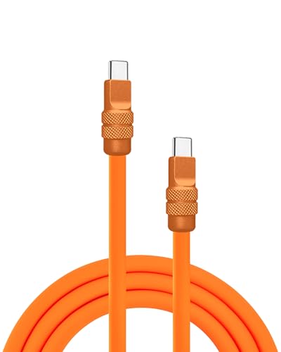 chubbycable for iPhone 17 240W Anodizing Fast Charging USB C Cable Silicone Durable Data Transfer Cable, Cosmic Orange, Type-C to Type-C, 9.8FT - color: Cosmic Orange, size: 9.8ft (3m)