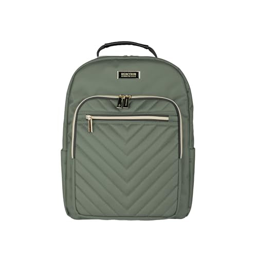 Kenneth Cole REACTION Women's Chelsea Chevron 15" Laptop and Tablet Backpack, Olive - color: Olive