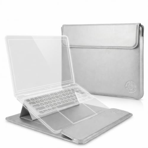 Silver 3-in-1 Laptop Sleeve 11-13.3 Inch ONLY Xiaomi Air 13.3" Huawei MateBook E X 13 Honor MagicBook MacBook Air Pro ASUS ZenBook 13 Acer Swift 3 Galaxy Xiaomi 12.5 Magnetic Stand Not for 14-16” - color: Silver, size: Size Small-Med 11-13.3 inch