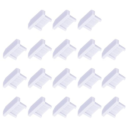 20 PCS Micro USB Port Anti-dust Plugs, Silicone Covers Caps Stoppers, Port Protector for PC Laptop Notebook Computers, Other Devices, 0.26 x 0.09 (LxW) - size: Micro USB/Transparent/20 PCS