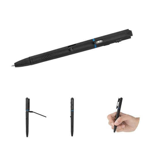OLIGHT O'Pen 3 EDC Pen Light, 120 Lumens LED Flashlight with Green Beam, 4-in-1 Bolt Action Pen with Nib & Clip Light, USB-C Rechargeable for Writing, Presentation, Inspection and Outdoor (Black) - color: Black