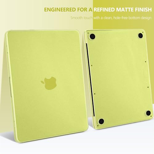 Batianda CrystalMist Case for MacBook Neo 13 Inch 2026, Frosted Citrus | 4-in-1 Bundle Official Color Matched, Frosted Translucent Shell, Anti-Fingerprint Matte Finish, Slim Lightweight Protection - color: Matte Citrus