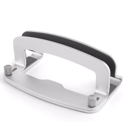 LOTEYIKE Aluminum Vertical Laptop Stand, MacBook Pro Laptop Vertical Stand Dock Holder with Adjustable Slot Fits All Laptops Notebook Tablets MacBook Air- Save Space & Improve Airflow, Silver | with Adjustable Slot Fits All Laptops Notebook Tablets MacBoo